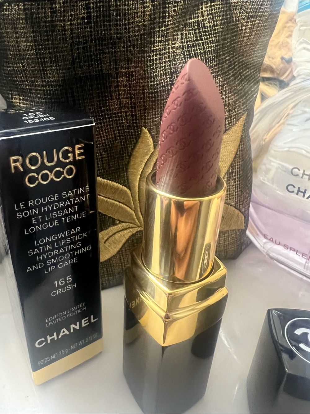 CHANEL Rouge Coco Longwear Satin Lipstick - Mauve Pink 165 Crush